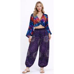harem pant abstract print 